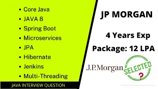 JP MORGAN interview questions for Java Advanced Developers