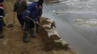 Казахстан, Актюбинская область, тонет Мартукский район 4 апреля 2022 г.