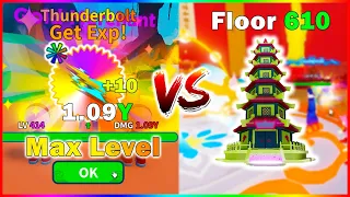 Max Level Thunderbolt | Beating Floor 590-610 in Infinite Tower | WFS Roblox