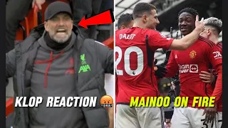 Klopp Angry Reaction on Kobbie Mainoo Goal 😡  | Bruno Fernandez Long Range Goal 👀