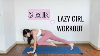 LAZY GIRL 5 MIN FULL BODY WORKOUT // NO JUMPING-NO EQUIPMENT