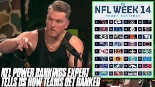 NFL Network's Power Ranking Expert Explains How He Decides His Rankings | Pat McAfee Reacts