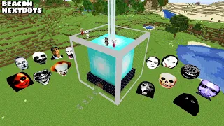 SURVIVAL BEACON HOUSE WITH 100 NEXTBOTS in Minecraft - Gameplay - Coffin Meme