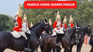 Changing of The King's Life Guard in London's Horse Guards Parade | 5 minutes Video, Only