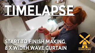 Curtain Drapery Making Timelapse - A Huge Wave Curtain