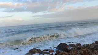 Wild South Atlantic Ocean Oudekraal just after a weather front on a May day in Cape Town