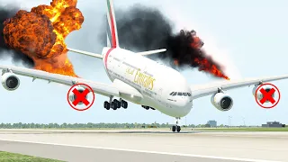 A380 Pilot Emergency Landing With Fired Engines [XP11]