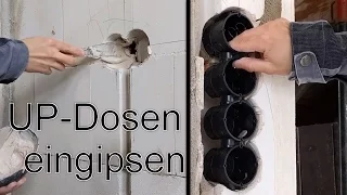 UP-Dosen / Gerätedosen eingipsen - Rohbau-Elektroinstallation Teil 3