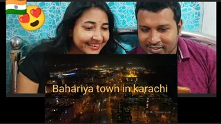 Indian reaction on Bahariya town in karachi//one of the beautiful place in Pakistan 🇮🇳😍🇵🇰