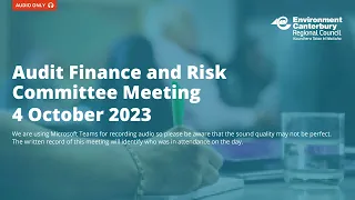 Audit Finance and Risk Committee Meeting 4 October 2023