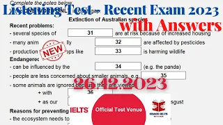 IELTS Listening Actual Test 2023 with Answers | 26.12.2023