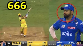 Dhoni finishes in style! 3 Sixes off Hardik Pandya over || CSK vs MI || IPL 2024 || Highlights