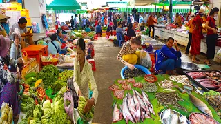 Best Street Food Tour @ Cambodian Market In The City - Coconut Juice, Prawn, Fish, & More