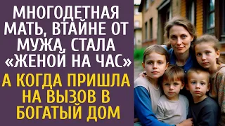 Многодетная мать, втайне от мужа, стала «женой на час»… А когда пришла на вызов в богатый дом