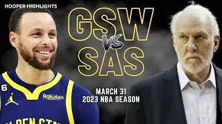 Golden State Warriors vs San Antonio Spurs Full Game Highlights | Mar 31 | 2023 NBA Season