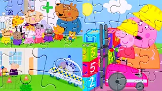 СВИНКА ПЕППА и друзья - собираем набор пазлов для детей 4 в 1 Peppa Pig | Merry Nika