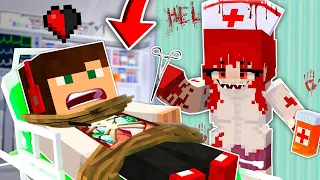 STRASZNA PIELĘGNIARKA WIĘZI MNIE W SZPITALU W MINECRAFT?! GPLAY & LAKI