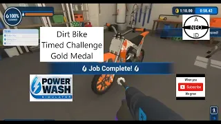 Powerwash Simulator Dirt Bike Time Challenge Gold Medal Strategy