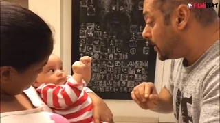 Salman Khan playing with Arpita's son, watch this cute video | Filmibeat