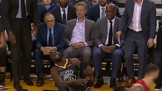 Steve Kerr's Late Reaction to Draymond's Injury - February 23, 2019 | 2018-19 NBA Season