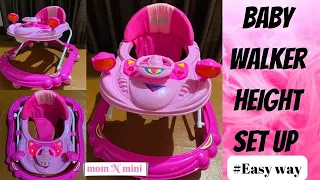 How to set up baby walker height | Baby walker height adjustment | mom N mini