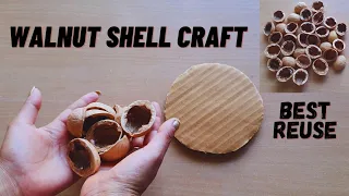 अखरोट के छिलकों से बनाएँ फूलदान/ best reuse idea of walnut shell
