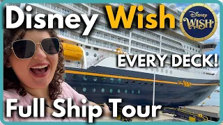 Disney Wish Full Ship Tour (Every Deck) | Oceaneers, Adult Deck, AquaMouse, Star Wars, Marvel, more