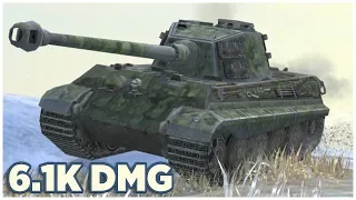 Tiger II • 6.1К УРОНА • 6 ФРАГОВ • WoT Blitz