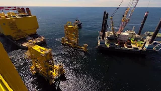 DolWin Gamma topside installation photo timelapse