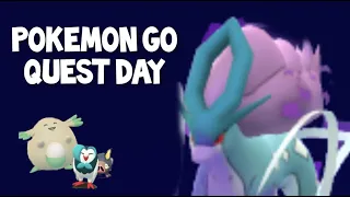 The Pokemon GO Quest Day! + Shadow Suicune Raids! (Got a VERY good one!)