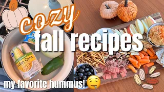 COZY FALL RECIPES | Easy & Healthy! + the BEST hummus EVER! Perfect Recipes to get in the Fall Mood!