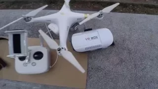 VR Box (Virtual Reality Glasses) test on DJI Phantom 3 Professional on Litchi App