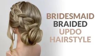 Elegant Braided Side Bun Updo