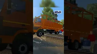 Tata Truck jump on Railtrack 😍 #shorts