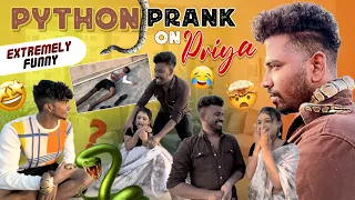 Python Snake Prank On Priya 🤣🤣🤣 | Crazy fun | #team @rishi_stylish_official