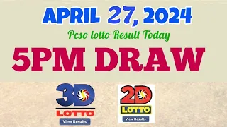 Lotto Result Today 5pm draw April 27, 2024 Swertres Ez2 PCSO#lotto