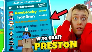 W TEN TRYB GRA PRESTON! SPRZEDAJE SWOJE OBRAZY ZA ROBUXY! starving artists ROBLOX