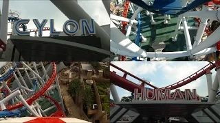 Battlestar Galactica Roller Coaster Side by Side POV Universal Studios Singapore