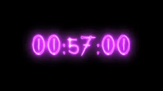 Purple vampire neon timer 57 minutes stopwatch