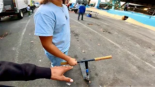 Confronting the Only Scooter Rider at SKATERS ONLY Skatepark.. (Portland Day 1)