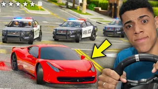 FUGA DA POLICIA COM A NOVA FERRARI DO RENATO GARCIA NO VOLANTE! ( INCRÍVEL ) - GTA 5 MODS