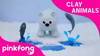 How to Make a Polar Bear | Clay Animals | Arts and Crafts | Pinkfong Craft time for Children