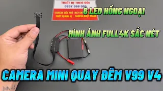 Camera Siêu Nhỏ V99 V4 Giá Rẻ , Camera Giấu Kín Mini Quay Đêm Sắc Nét Pin Dùng 10 Tiếng Xem Từ Xa