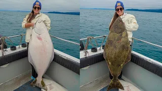 MASSIVE Halibuts!! Alaska Fishing! Catch, Clean & Cook!!