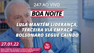 Boa Noite 247 - Com 44%, Lula mantém liderança próximo a vitória no primeiro turno, diz Ipespe