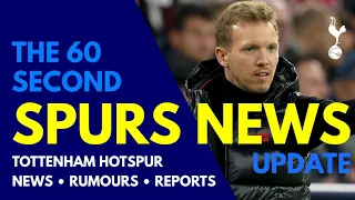 THE 60 SECOND SPURS NEWS UPDATE: Julian Nagelsmann Tottenham's No1 Target, Conte, Summer Tour, Son