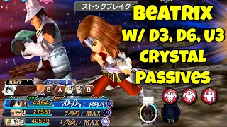 Showcasing Beatrix w/ D3, D6, U3 Crystal Passives! Act 4 Chapter 6 Pt 1 SHINRYU [DFFOO JP]