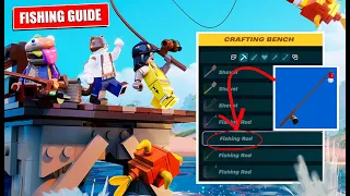 Fortnite Lego | How to create and use FISHING ROD *full guide*
