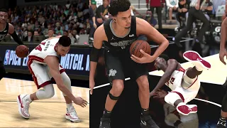 NBA 2K24 My Career - Wemby Snatch Block Bam! Herro Spinning Triple Double!