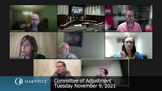 Committee of Adjustment, November 9, 2021